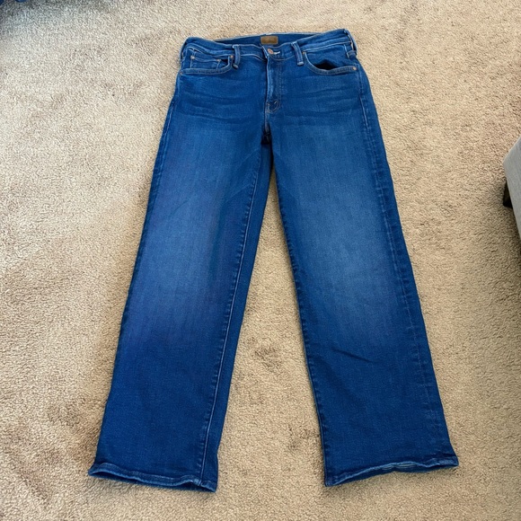 MOTHER Denim - Mother Women’s Size 28 The Mid Rise Rambler Zip Ankle Coastal Colors Denim Jeans